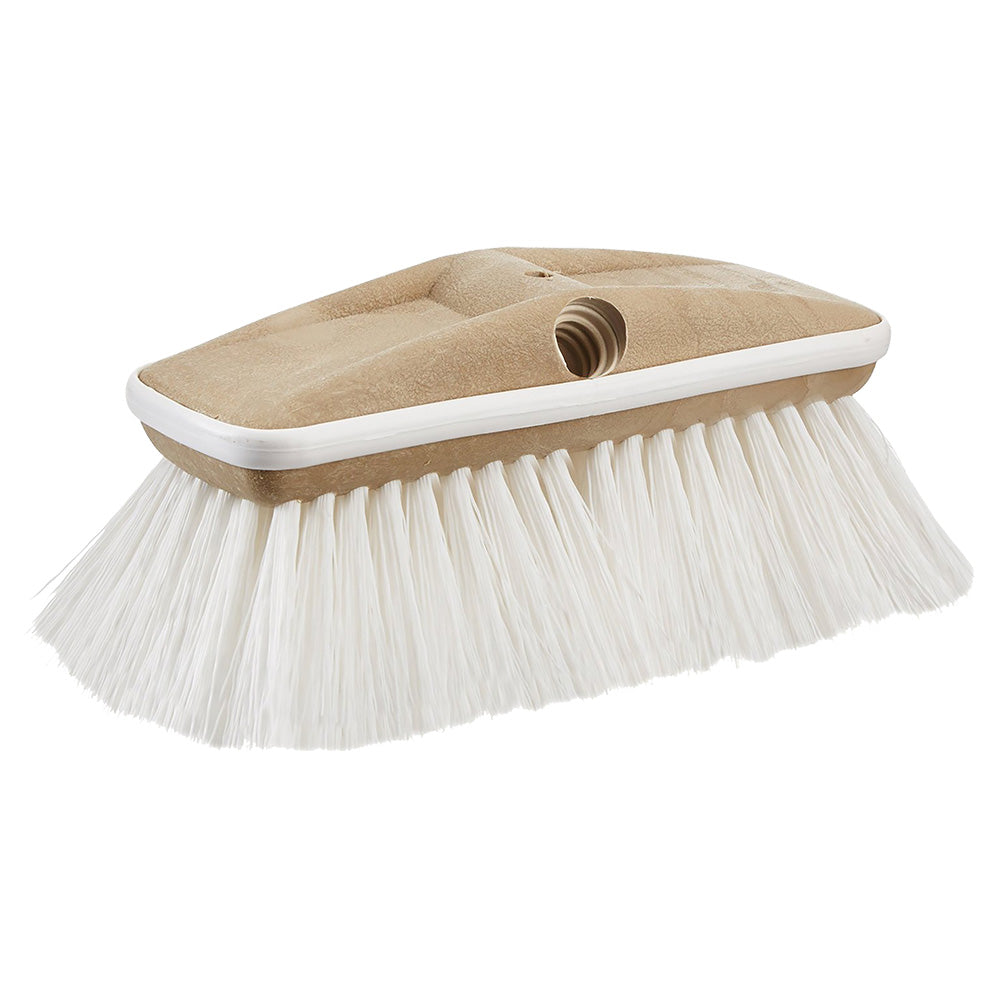 Star brite Deluxe White Stiff Heavy Duty 8" Brush Head w/Bumper - Dual Connection — marine cleaning