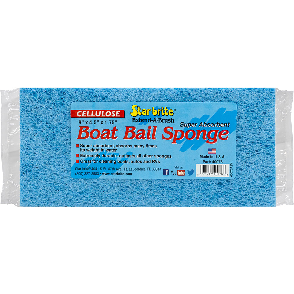 Star brite Super Absorbent Cellulose Boat Bail Sponge - 9" x 4.5" x 1.75" — marine cleaning
