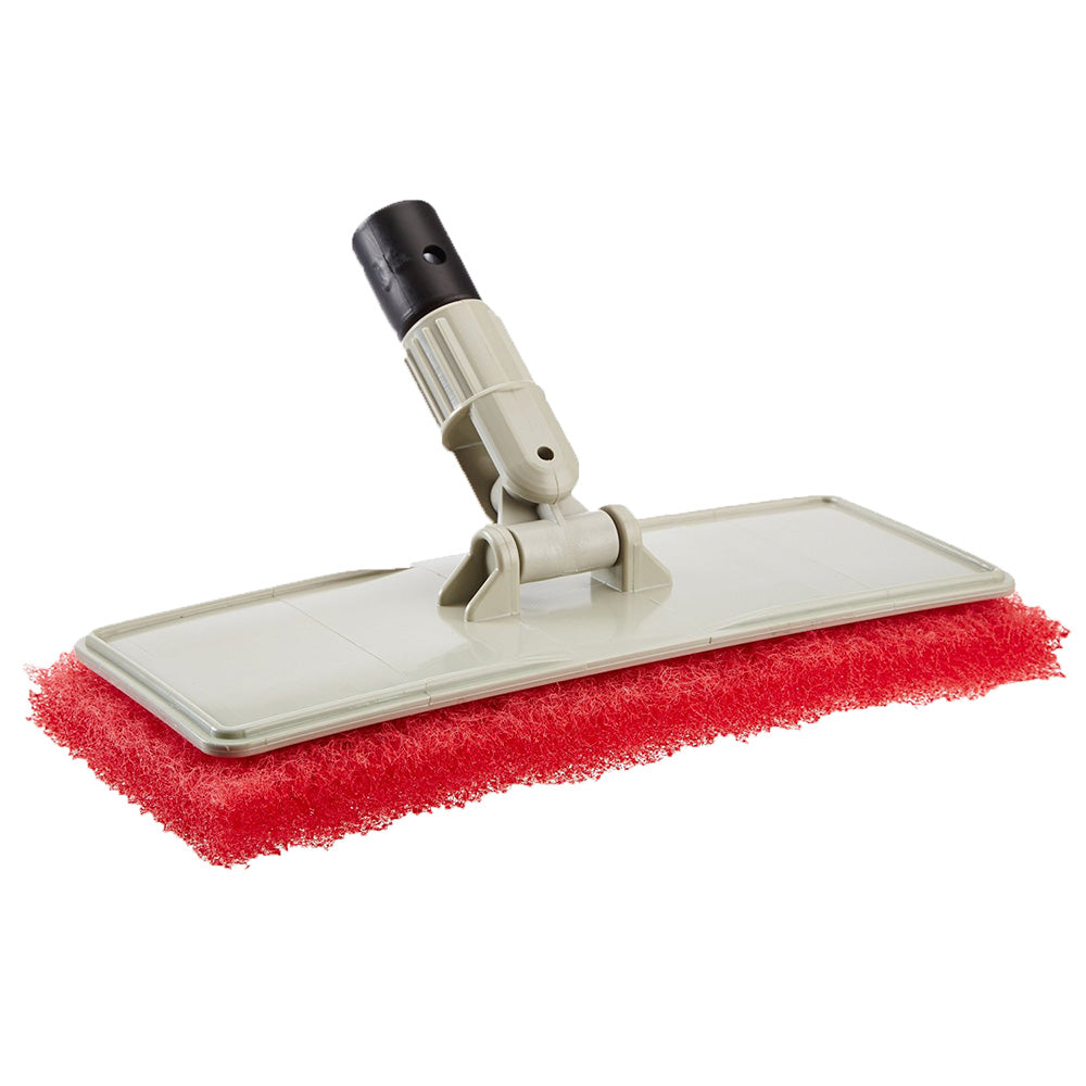 Star brite Large Scrub Pad w/Flexible Head Scrubber - Medium Texture - Red — marine cleaning