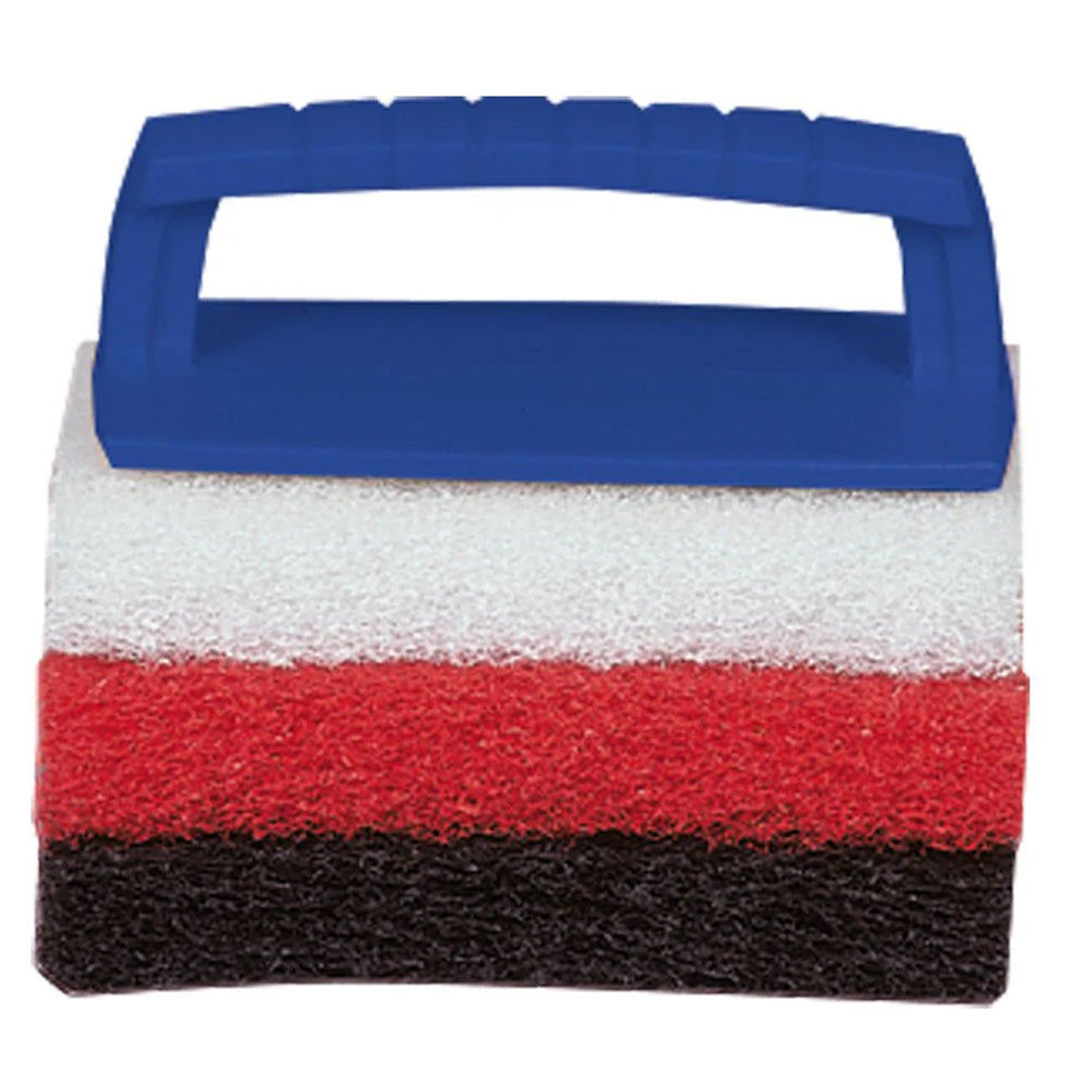 Star brite Multi-Texture Scrub Pad Kit w/Interchangeable Handle - 3 Pads — marine cleaning