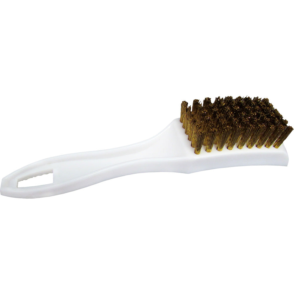 Star brite Small Plastic Utility Brush w/Brass Bristles — marine cleaning