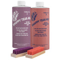 Snappy Teak-Nu Kit - 32 oz w/Formula No. 1 - 32 oz, Formula No. 2 - 32 oz, & Bristle Brush — marine cleaning