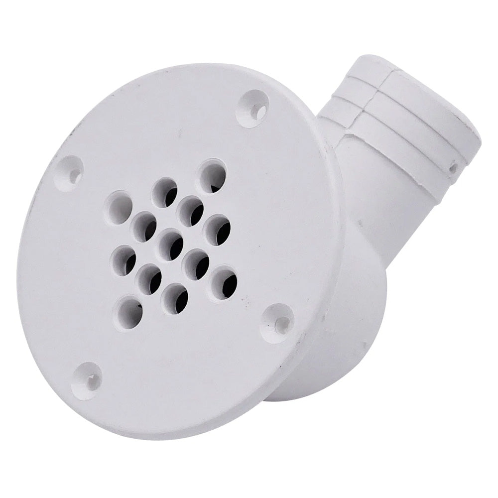 T-H Marine Supplies T-M Marine 90-Degree Cockpit Scupper Drain - White — marine accessories
