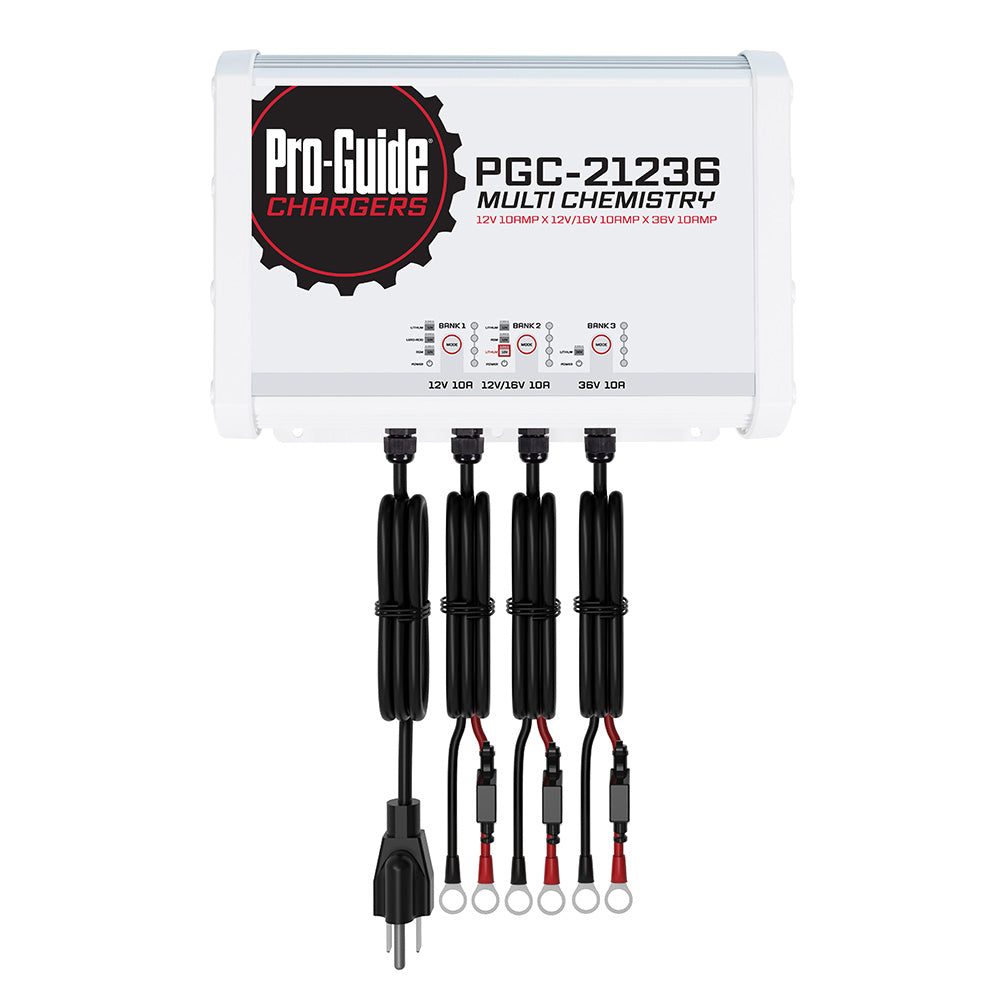 Pro-Guide Batteries Pro-Guide 3 Bank On-Board Battery Charger - (1) 12V / (1) 12/16V / (1) 36V - 30-Amp — marine battery chargers