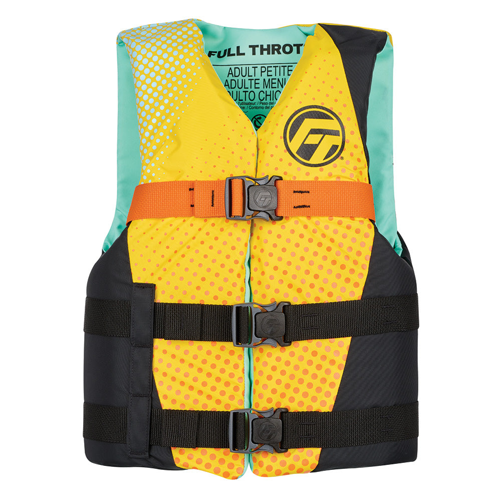 Full Throttle Teen Nylon Life Jacket - Yellow/Black — marine watersports