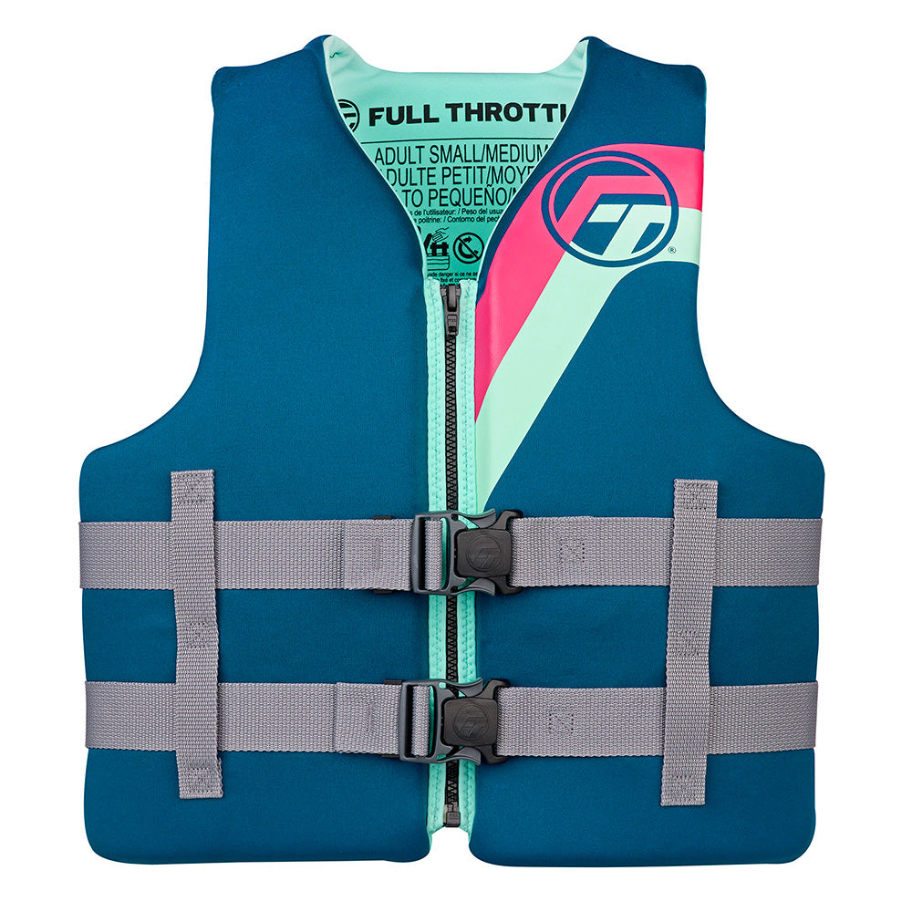 Full Throttle Adult Rapid-Dry Life Jacket - L/XL - Aqua — marine watersports