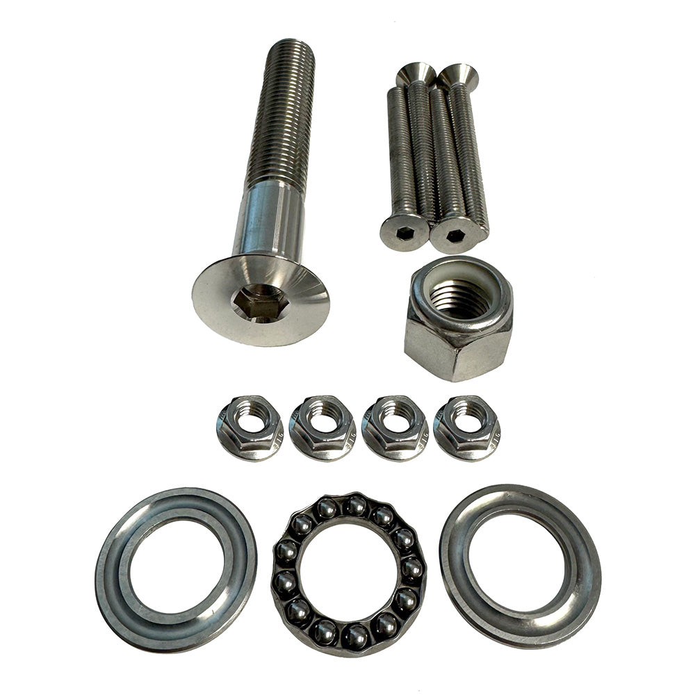 Sea Swivel Replacement Mount Hardware Kit w/5" Main Bolt, Nut, Bearing, & 4-Bolt Package of Mounting Hardware — marine trolling motor accessories