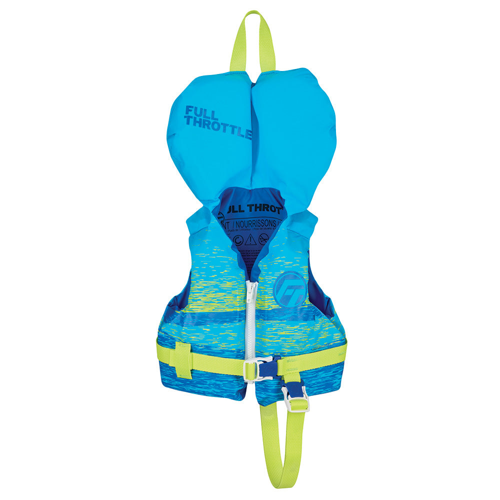 Full Throttle Infant Nylon Life Jacket - Aqua/Neon Green — marine watersports