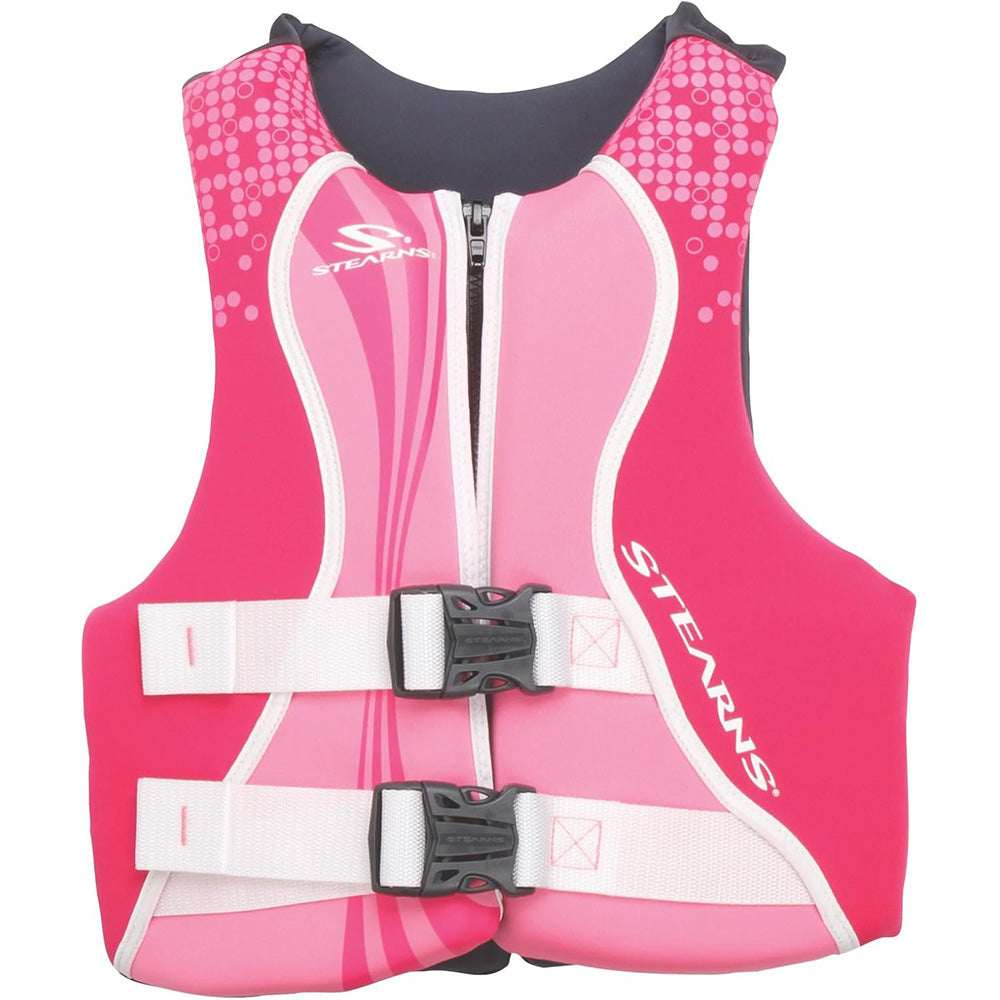 Stearns Youth Hydroprene Life Vest - Type III - Pink/Hot Pink - 50-90lbs — marine paddlesports