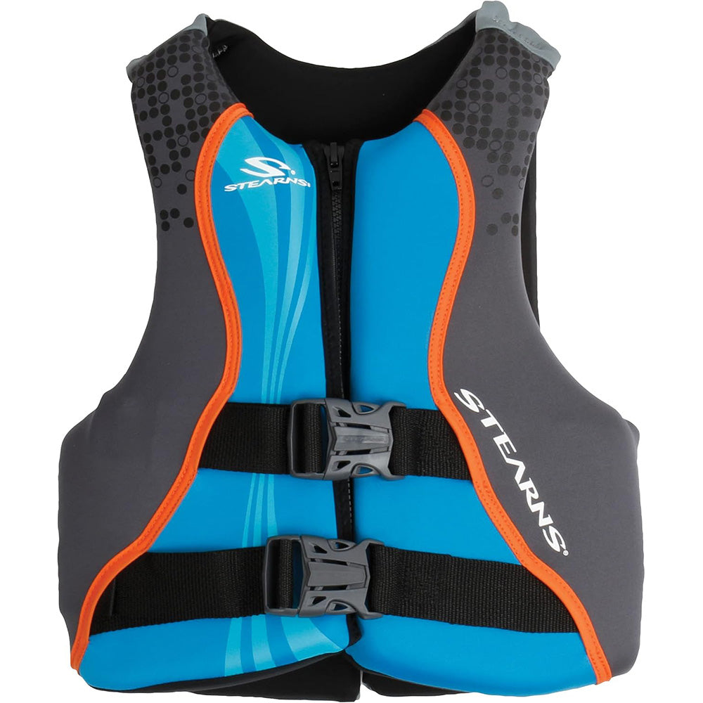 Stearns Youth Hydroprene Life Vest - Type III - Blue/Grey - 50-90lbs — marine paddlesports