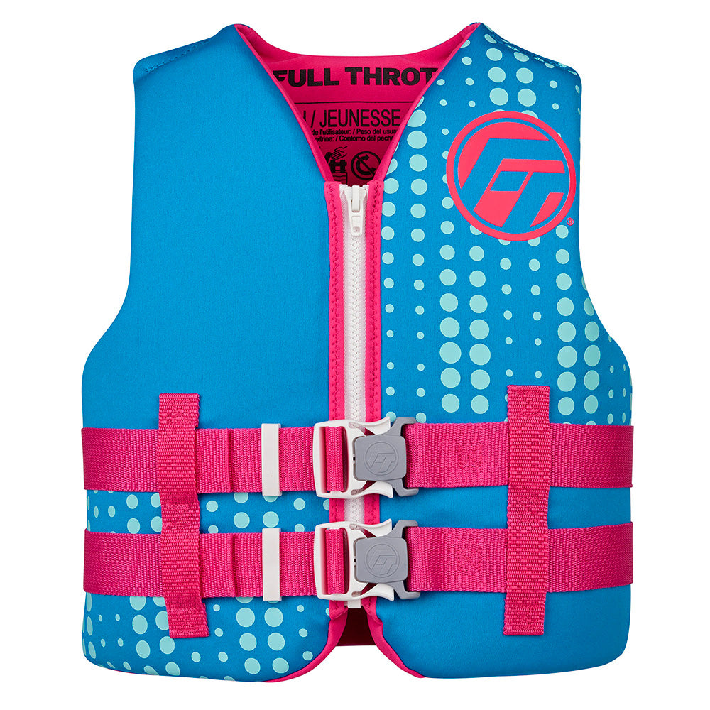 Full Throttle Youth Rapid-Dry Life Jacket - Aqua — marine watersports