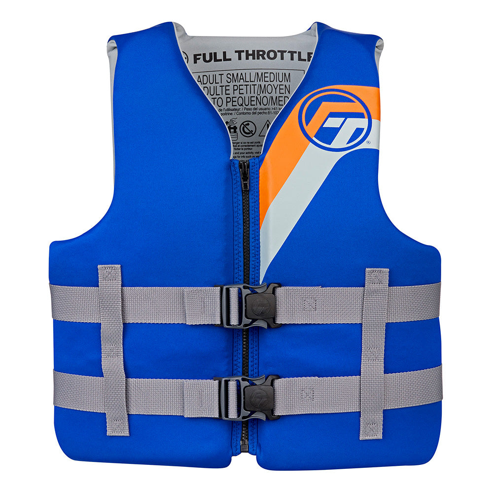 Full Throttle Adult Rapid-Dry Life Jacket - S/M - Blue — marine watersports