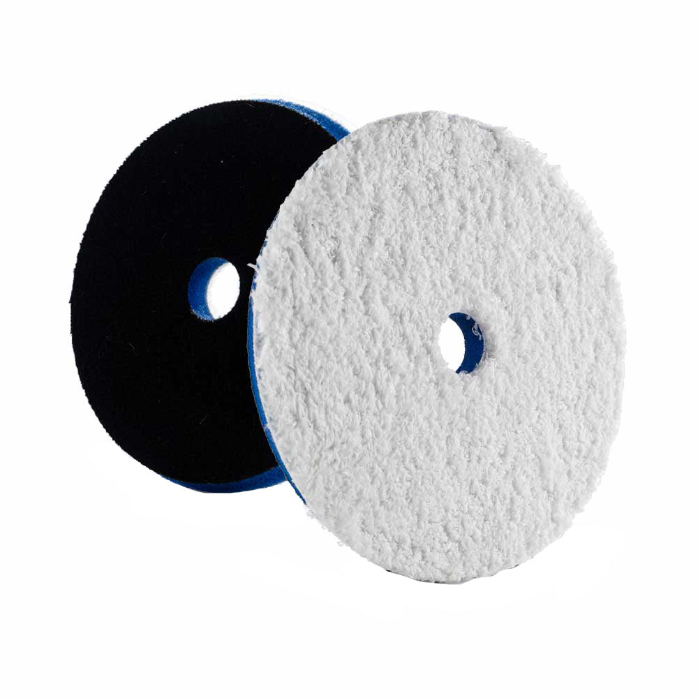Lake Country HDO Heavy Cutting Microfiber Pad 6.5" - Blue Foam w/White Microfiber — marine cleaning