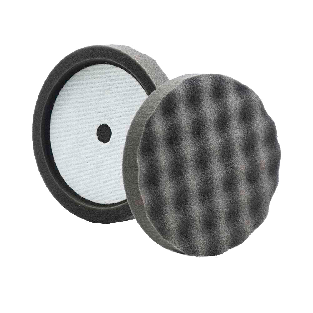 Lake Country Black Finishing Waffle Pro Recessed Pad 8" x 1.5" — marine cleaning