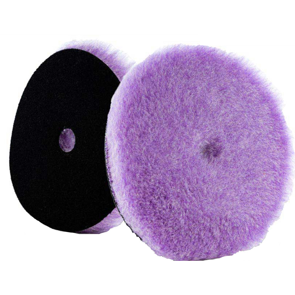 Lake Country Purple Foamed Wool Buffing/Polishing Pad 5.5" x .75" — marine cleaning
