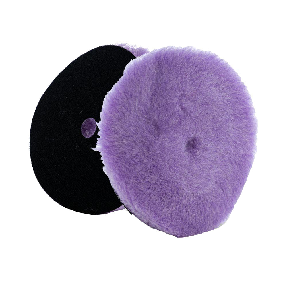 Lake Country Purple Foamed Wool Buffing/Polishing Pad w/Center Hole 7.5" x 1" — marine cleaning