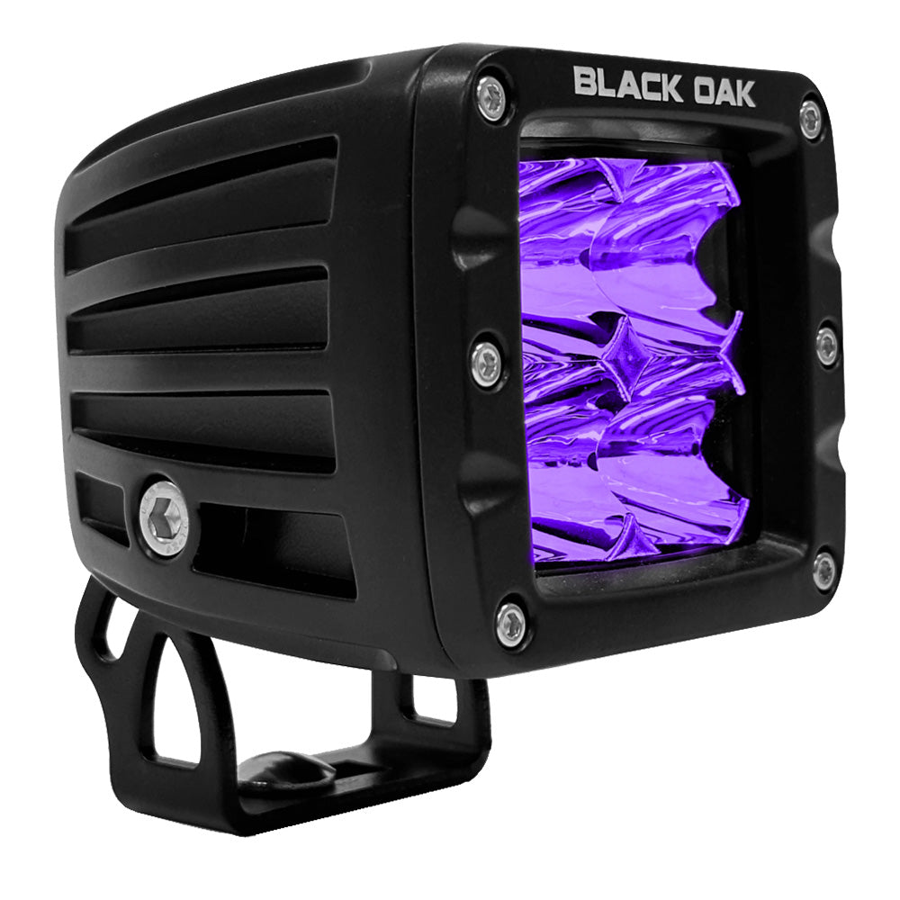 Black Oak LED Black Oak 2" Ultraviolet LED Pod Light - Flood Optics - Pro Series 3.0 - 12W — marine pods & cubes