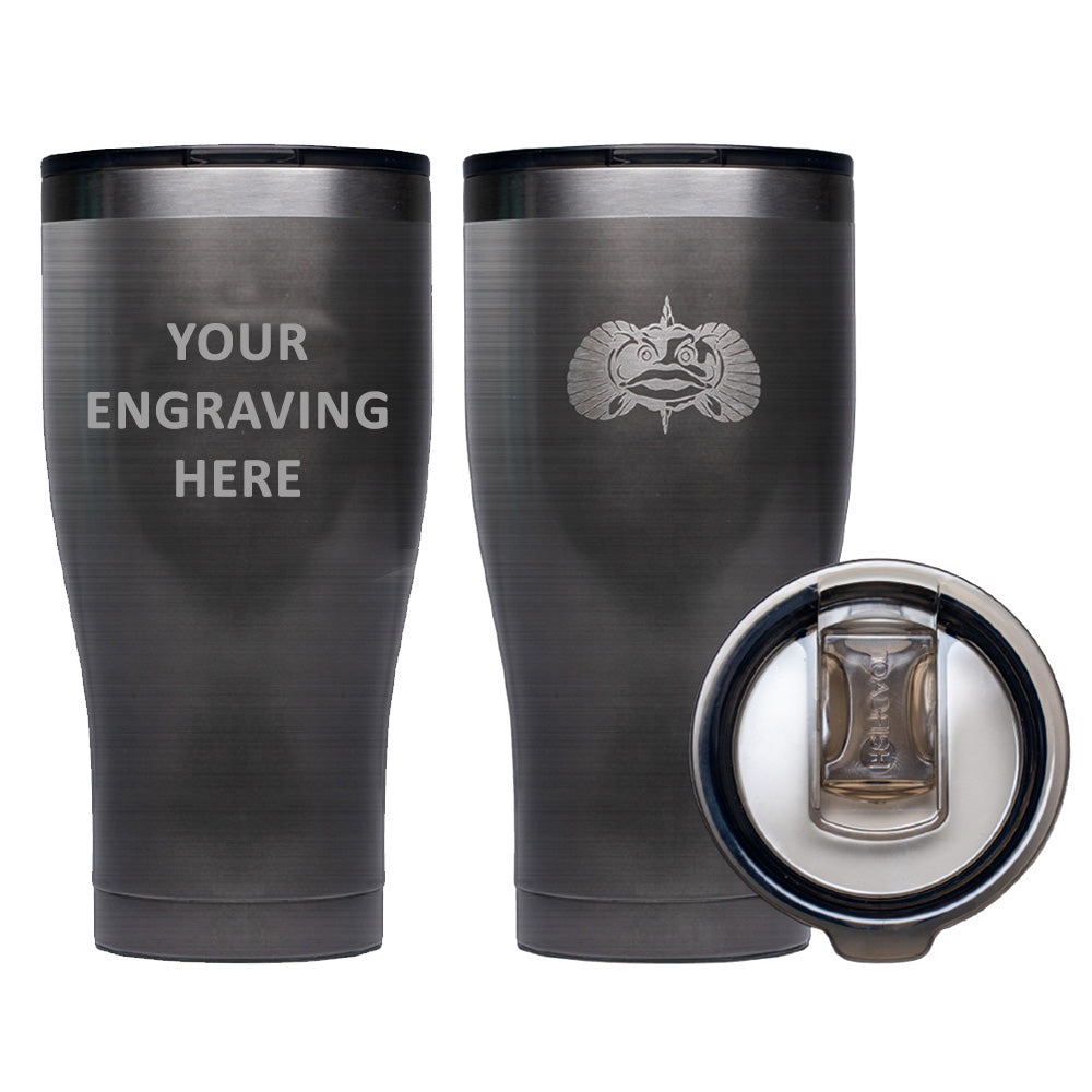 Toadfish Custom Engraved Non-Tipping 20oz Tumbler - Graphite *Minimum Order Quantity of 25 — marine hunting & fishing