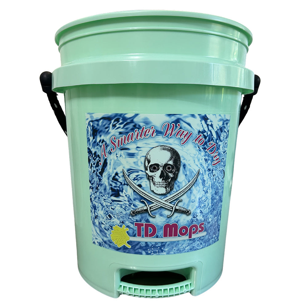 TD Mop TD Grip Bucket - Teal Green - 5 Gallon — marine cleaning