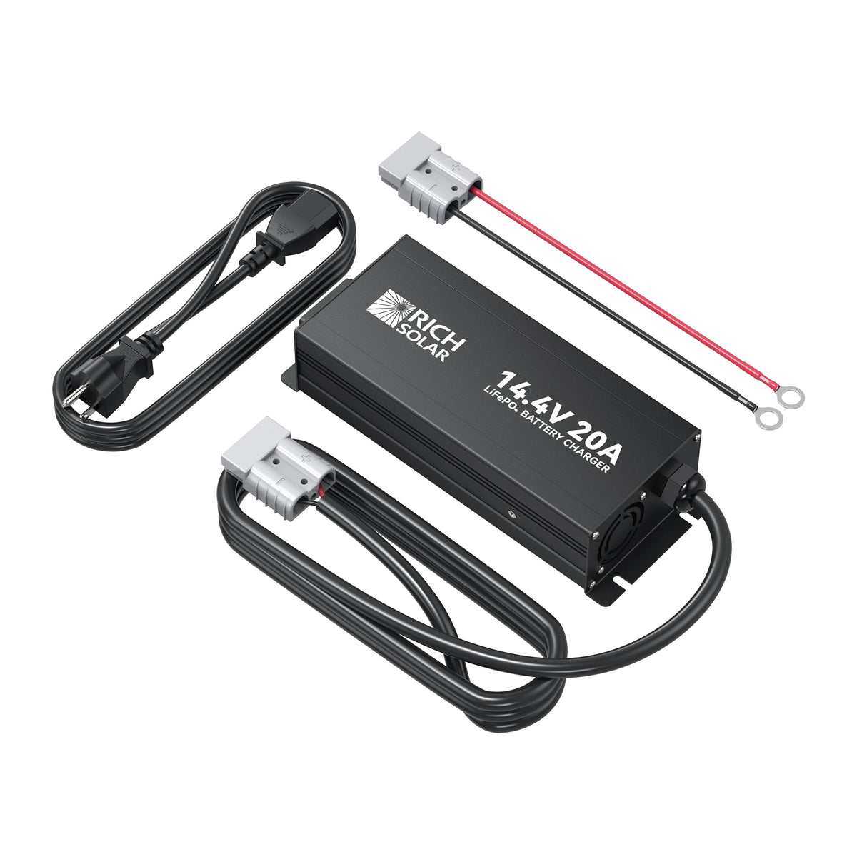 RICH SOLAR 12V(14.6V) 20A | 100-240VAC | 12V LiFePO4 Battery Charger