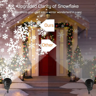 Dr. Prepare Christmas Projector Light with Snow Flakes Patterns