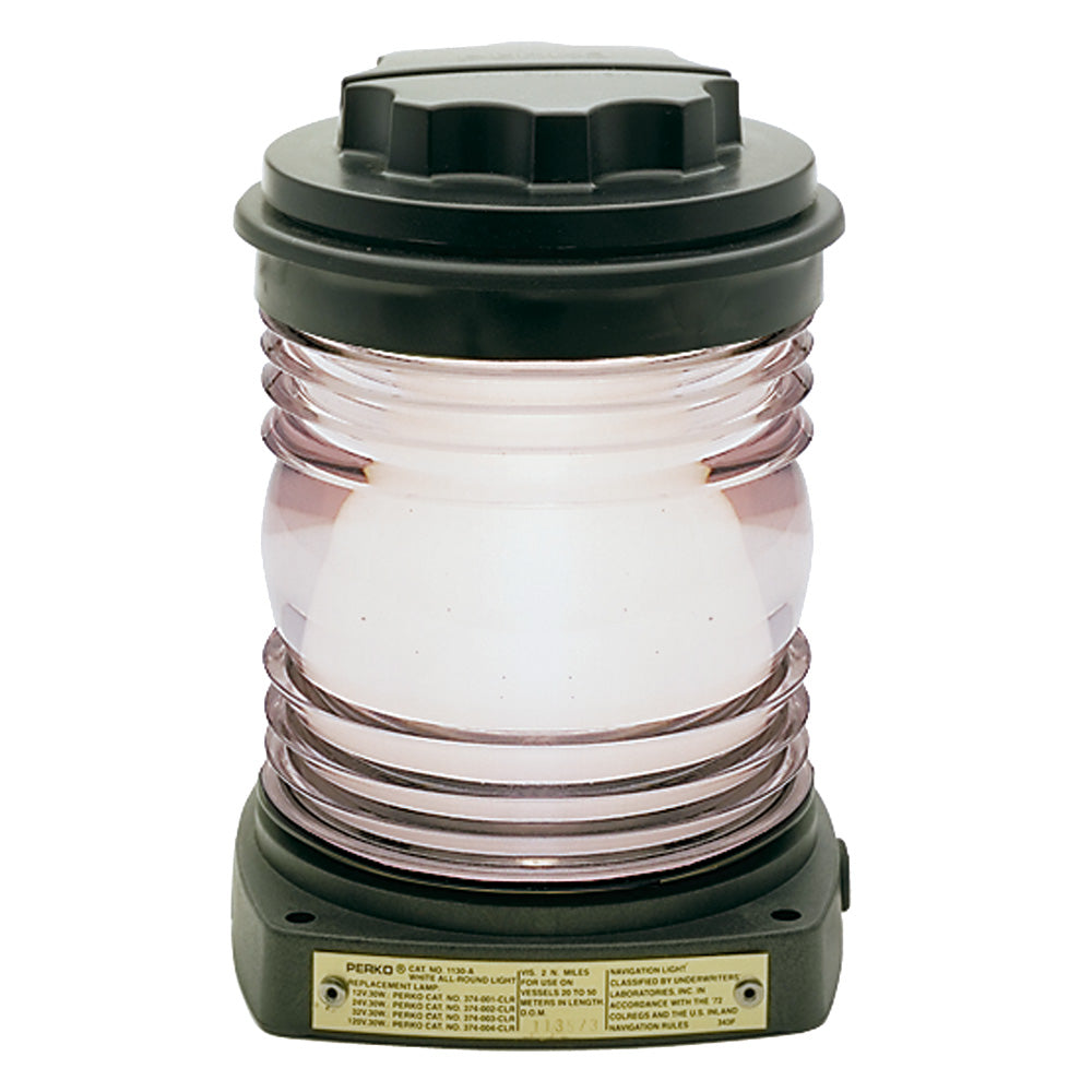 Perko All-Round Light - Black Plastic, White Lens — marine navigation lights