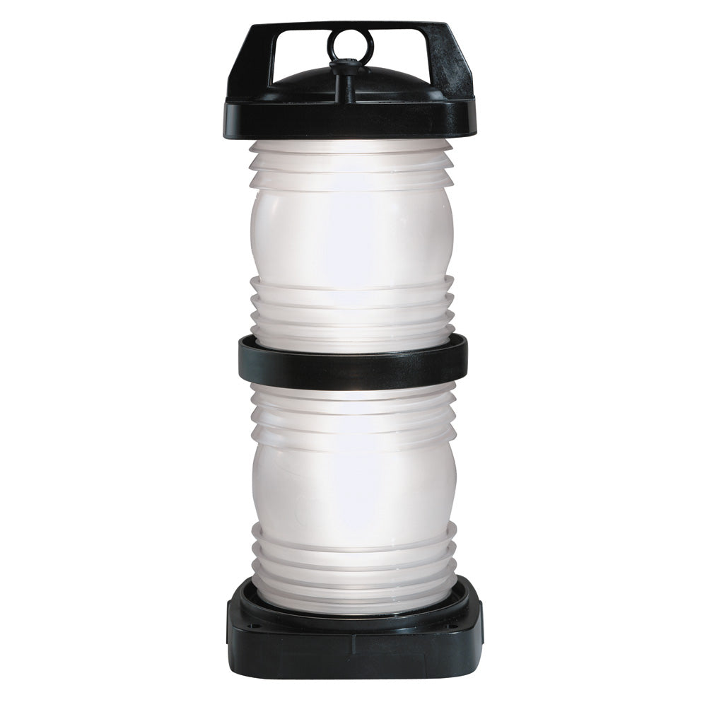 Perko Double Lens Navigation Light - Masthead Light - Black Plastic, White Lens — marine navigation lights