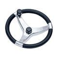 Schmitt Marine Evo Pro 316 Cast Stainless Steel Steering Wheel w/Control Knob - 13.5" Diameter — marine steering wheels