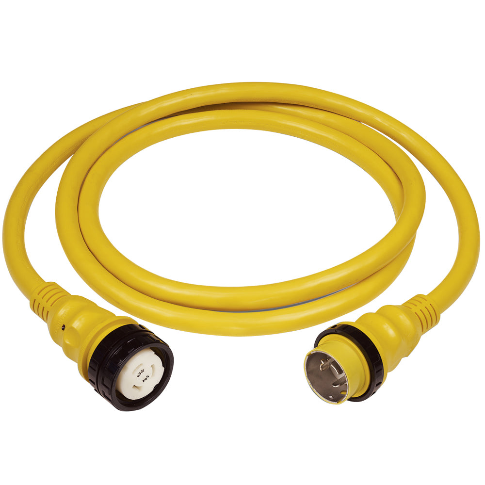 Marinco 50Amp 125/250V Shore Power Cable - 50' - Yellow — marine shore power