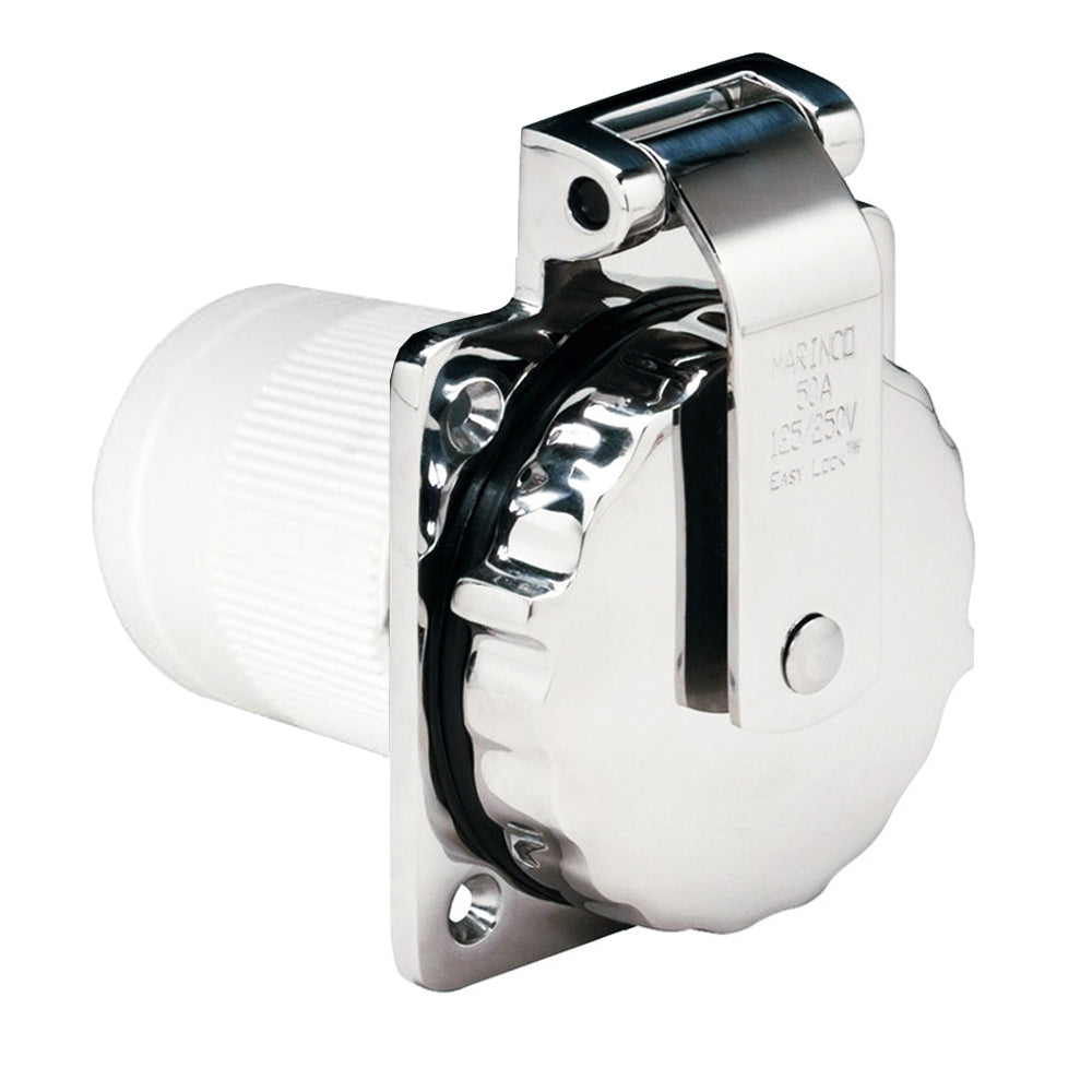Marinco 6373EL-B 50Amp 125/250V Stainless Steel Inlet — marine shore power