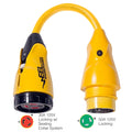Marinco P503-30 EEL 30A-125V Female to 50A-125V Male Pigtail Adapter - Yellow — marine shore power