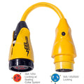 Marinco P504-30 EEL 30A-125V Female to 50A-125/250V Male Pigtail Adapter - Yellow — marine shore power