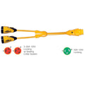 Marinco Y503-2-30 EEL (2)-30A-125V Female to (1)50A-125V Male - "Y" Adapter - Yellow — marine shore power