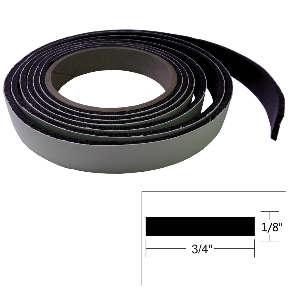 TACO Marine TACO Hatch Tape 8'L x ⅛"H x ¾"W - Black — marine accessories