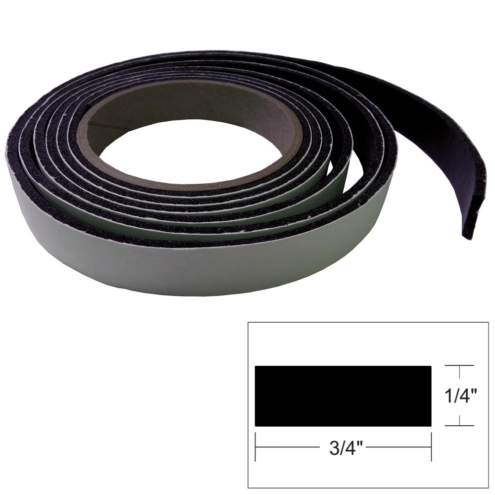TACO Marine TACO Hatch Tape - 8'L x ¼"H x ¾"W - Black — marine accessories