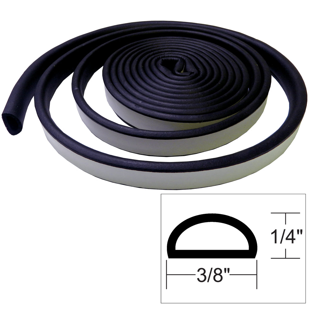 TACO Marine TACO Weather Seal - 10'L x ¼"H x ⅜"W - Black — marine accessories
