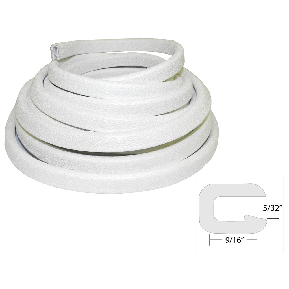 TACO Marine TACO Flexible Vinyl Trim - 5/32" Opening x 9/16"W x 25'L - White — marine accessories