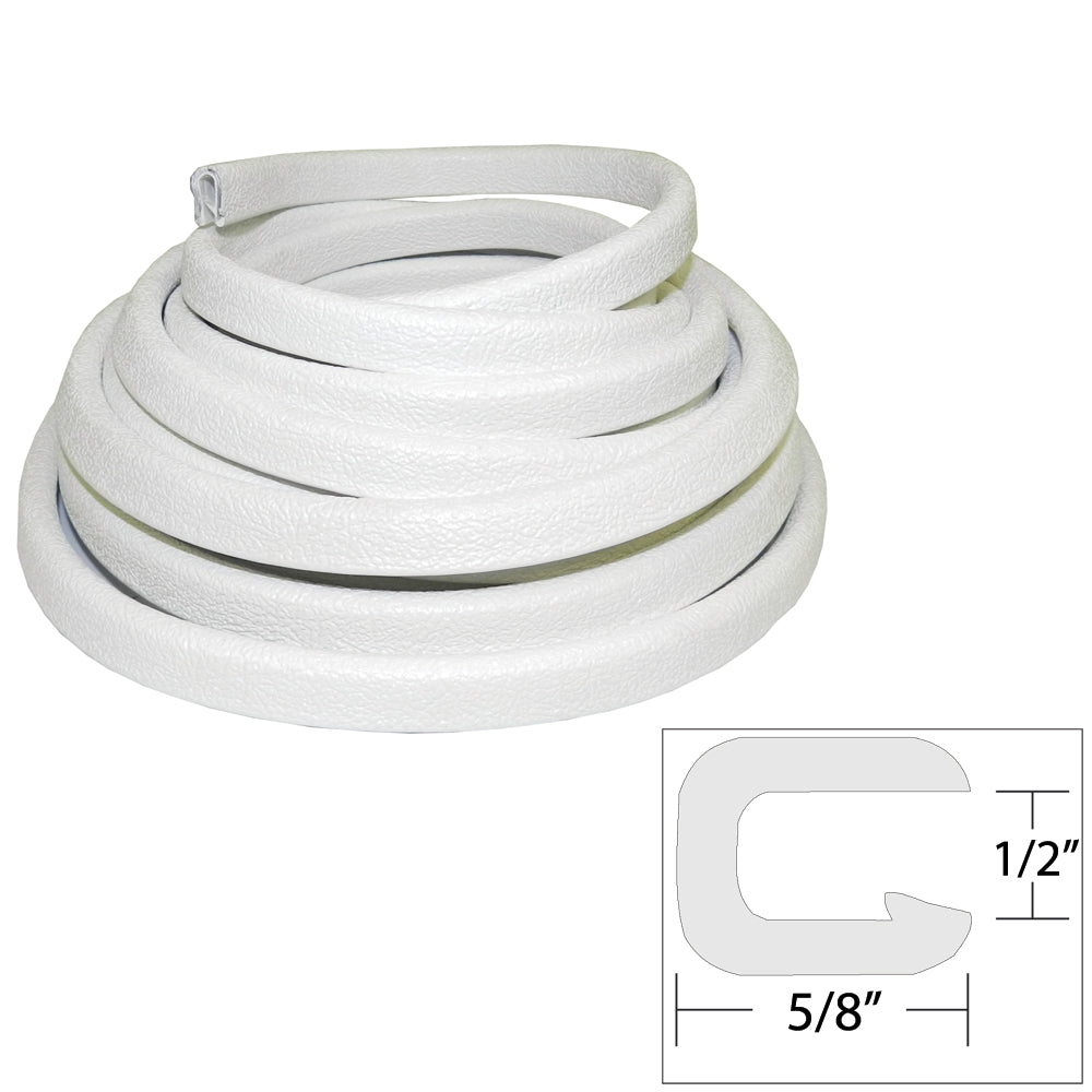 TACO Marine TACO Flexible Vinyl Trim - ½" Opening x ⅝"W x 25'L - White — marine accessories