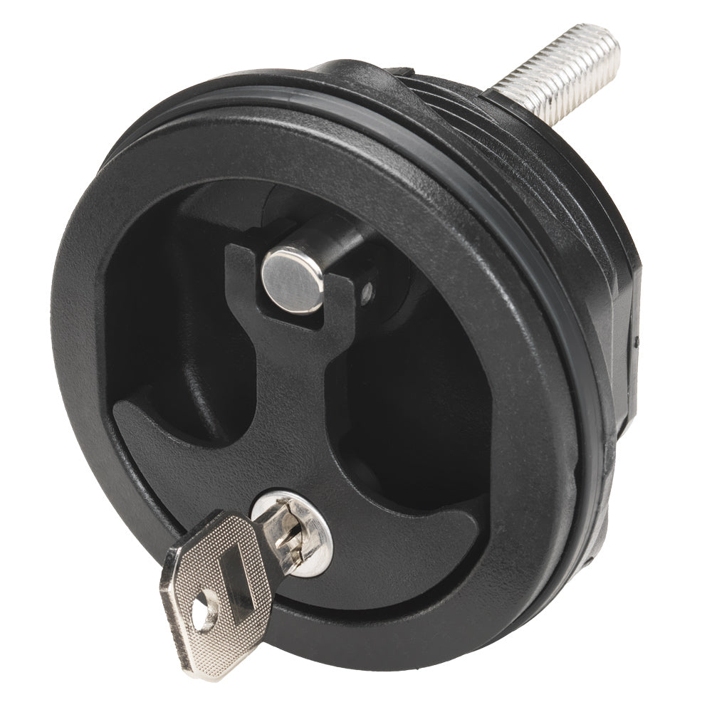 Whitecap Compression Handle - Nylon Black/Black - Locking — marine latches