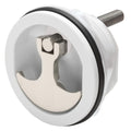 Whitecap Compression Handle - Nylon White/Stainless Steel - Non-Locking — marine latches