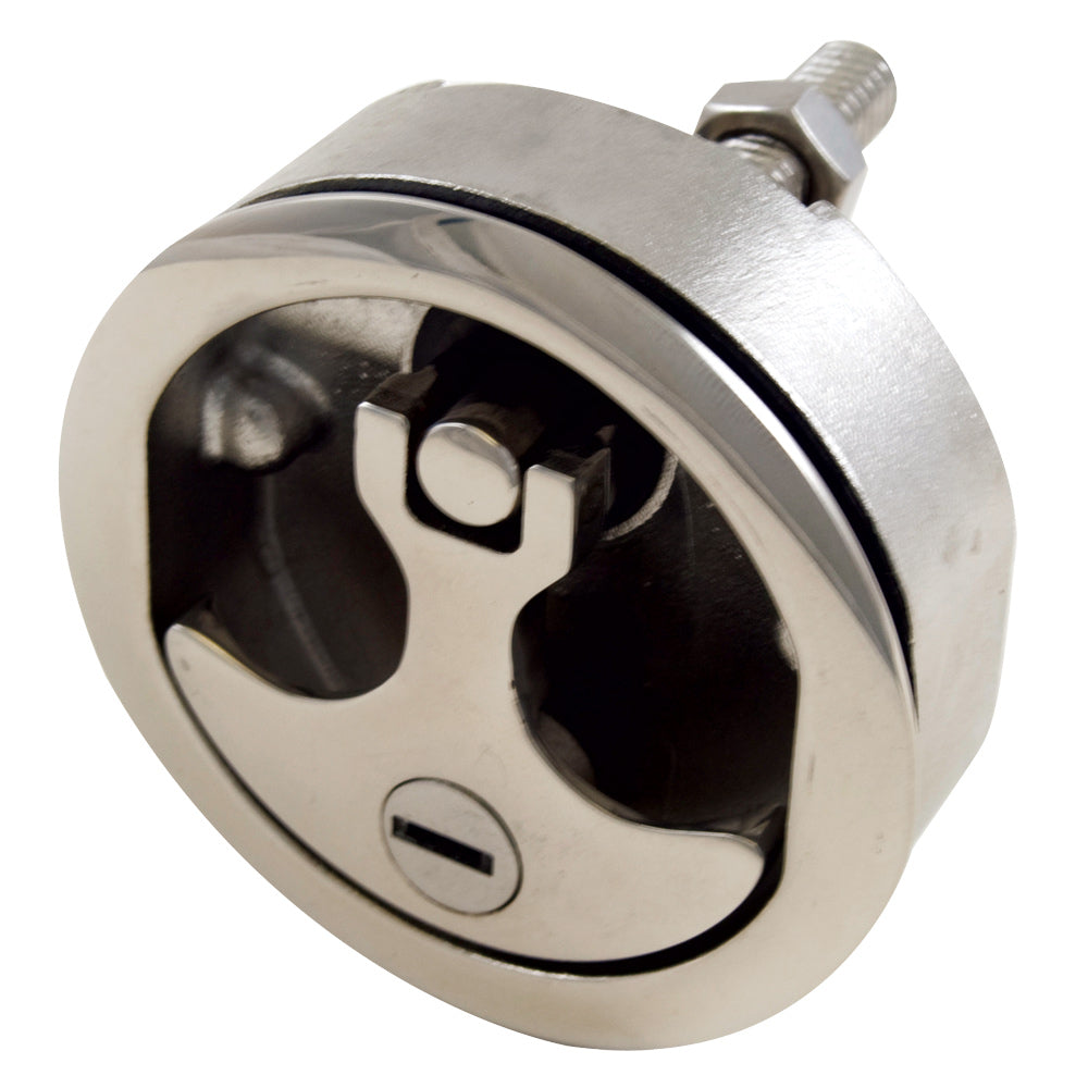 Whitecap Compression Handle - 316 Stainless Steel - Locking - 3" Outer Diameter — marine latches