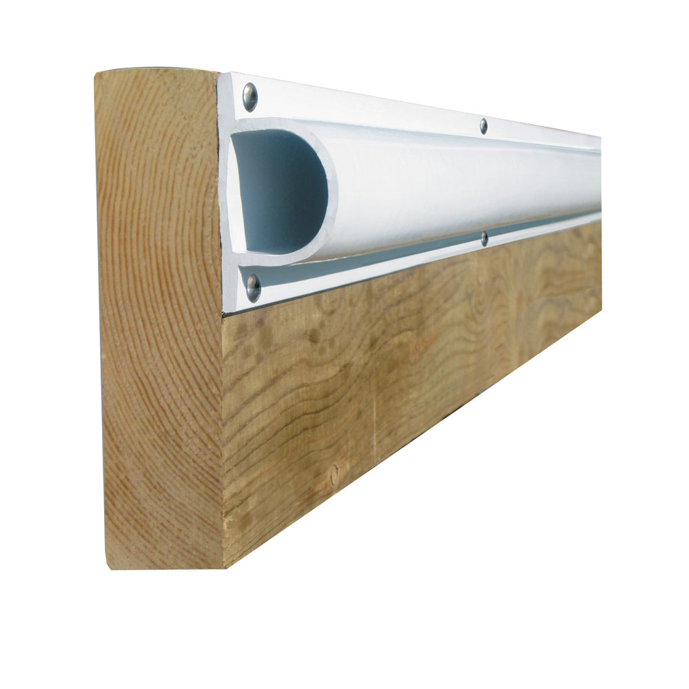 Dock Edge PRODOCK Heavy "D" Dock Profile - (3) 8' Sections - White — marine bumpers/guards