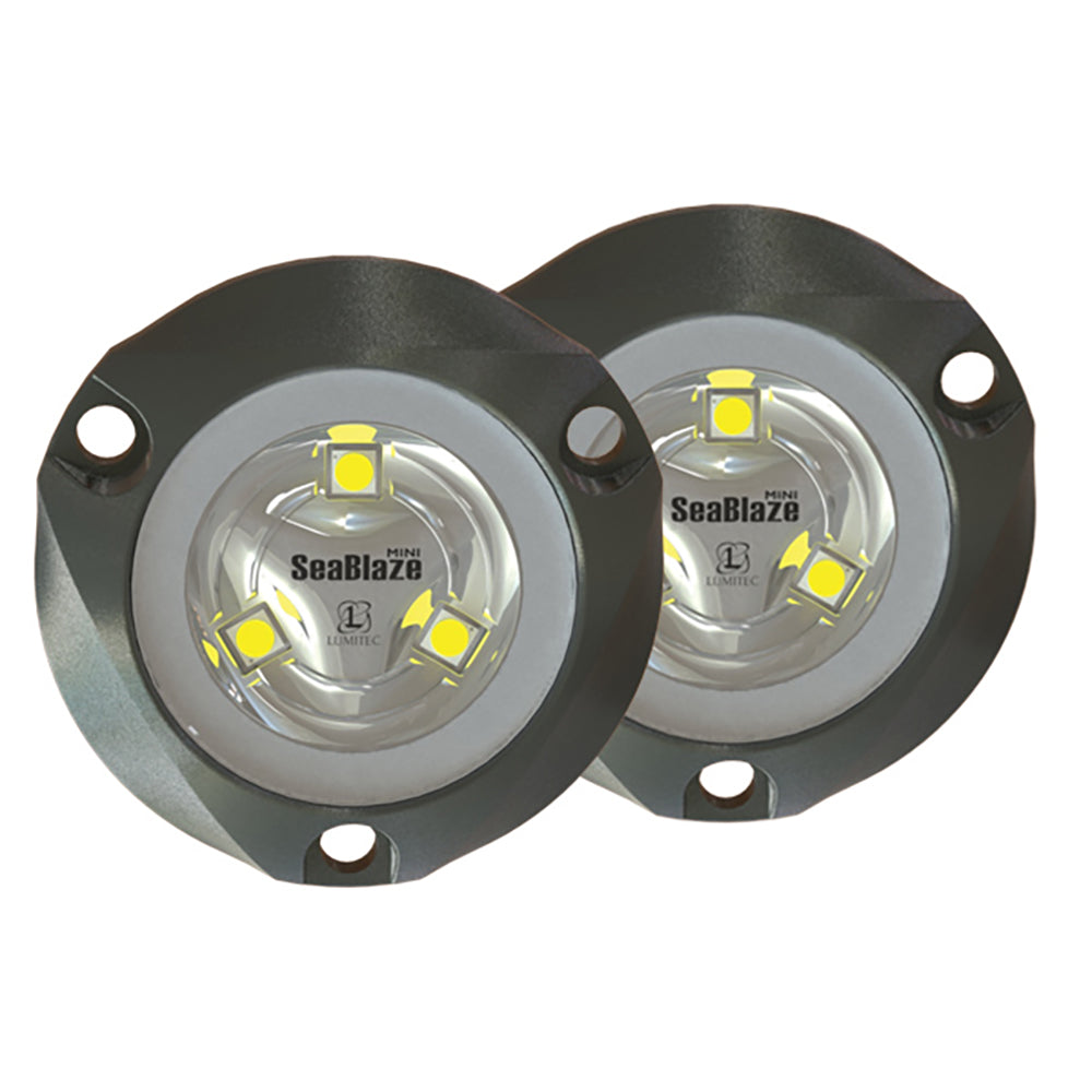 Lumitec SeaBlaze Mini Underwater Light - Pair - Brushed Finish - White Non-Dimming — marine underwater lighting