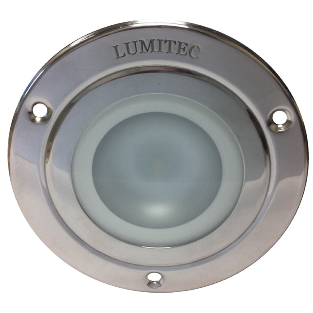 Lumitec Shadow - Flush Mount Down Light - Polished SS Finish - White Non-Dimming — marine dome/down lights