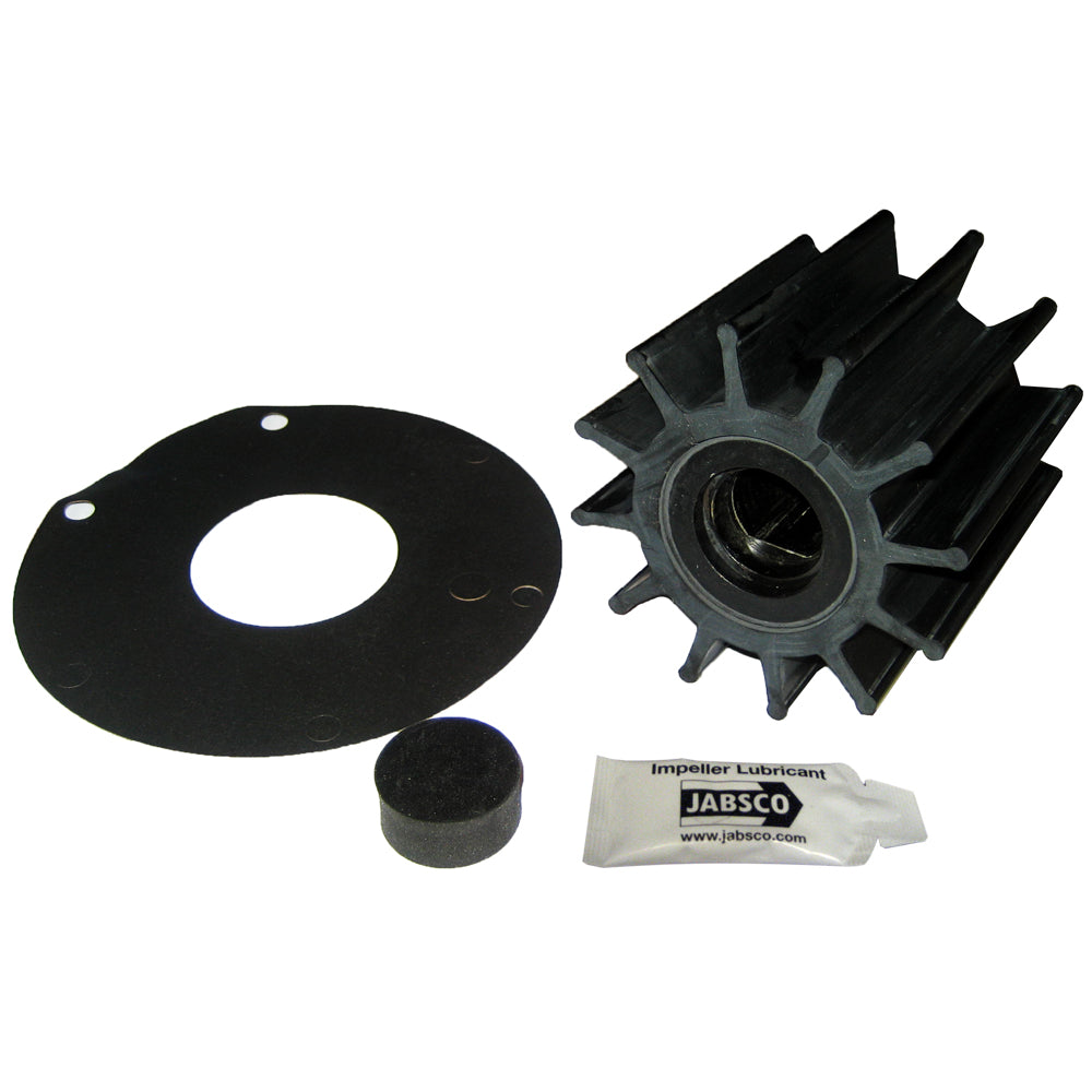 Jabsco Impeller Kit - 12 Blade - Neoprene - 3-¾" Diameter - Plastic Insert - Double Flat Drive — marine impellers