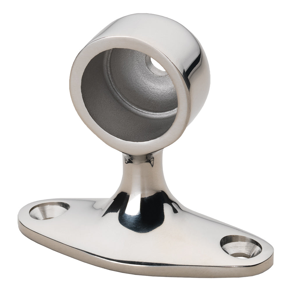 Whitecap 90° Handrail Stanchion - End - 316 Stainless Steel - 7/8" Tube O.D. — marine grab handles