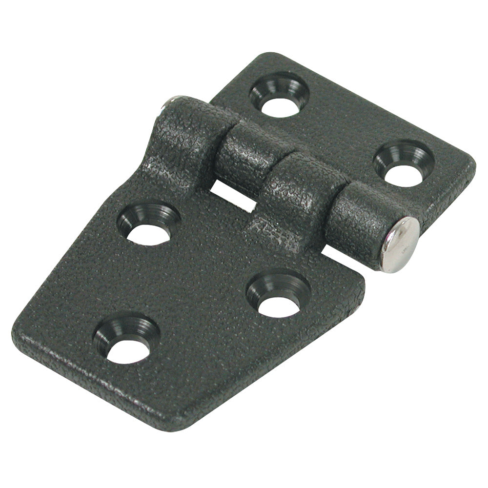 Whitecap Shortside Door Hinge - Black Nylon - 1-3/8" x 2-1/4" — marine hinges