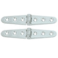 Whitecap Strap Hinge - CP/Brass - 6" x 1-1/8" - Pair — marine hinges