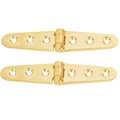 Whitecap Strap Hinge - Polished Brass - 6" x 1-1/8" - Pair — marine hinges