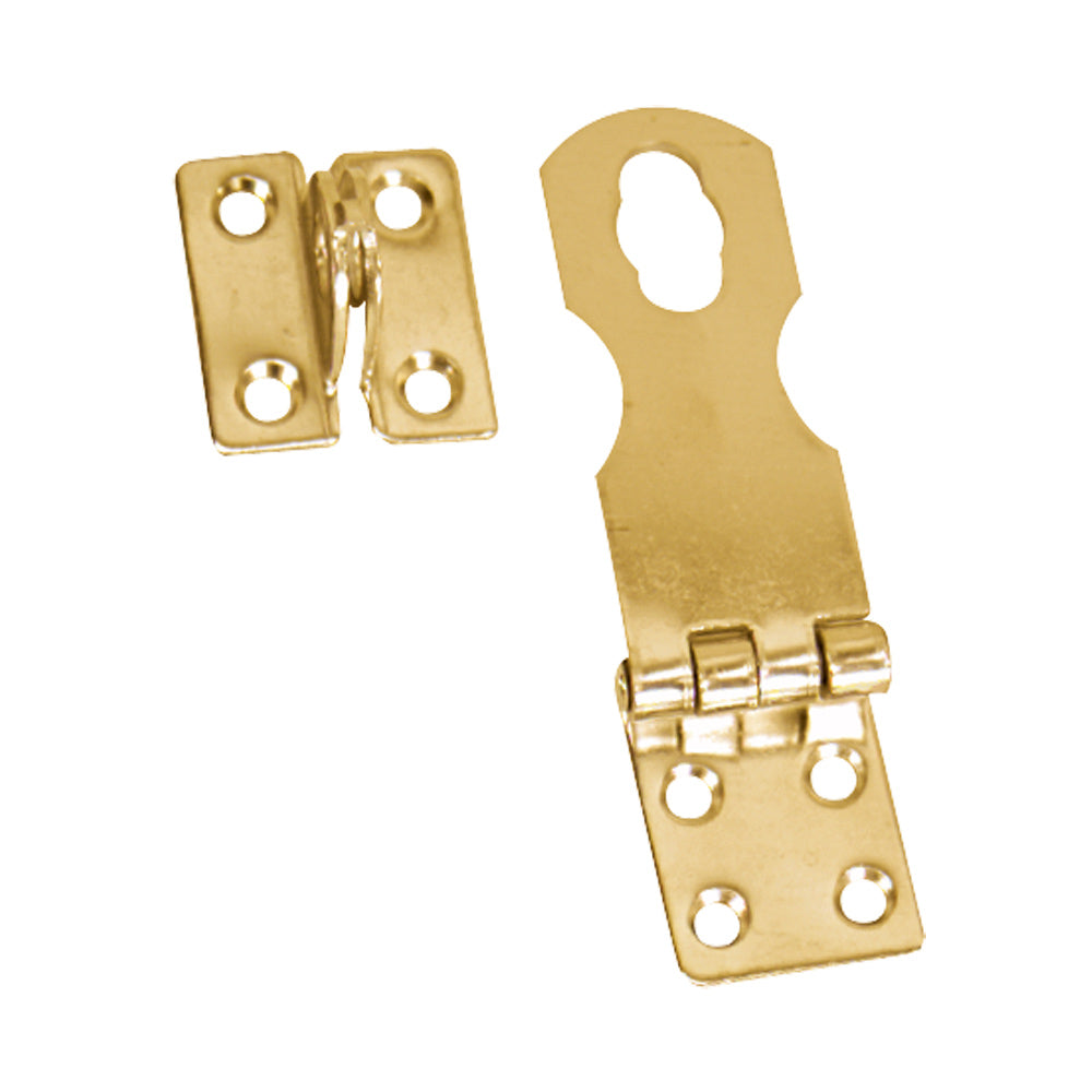 Whitecap Swivel Safety Hasp - Polished Brass - 1" x 3" — marine latches